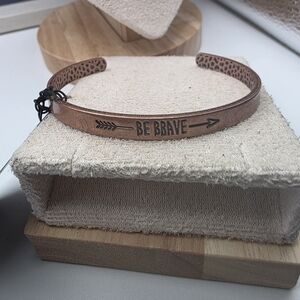 Be Brave Leather Bracelet (1189)